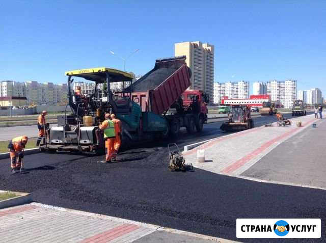Дорога, асфальт, торф, песок, цемент, бордюр, поре Сургут - изображение 1