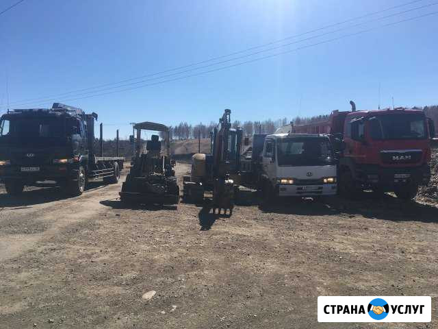 Услуги экскаватора, самосвала, крана 25тон Нижнеудинск - изображение 1