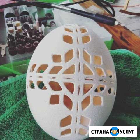Гравировка страусиных яиц Пластуновская - изображение 1