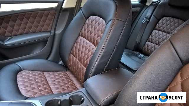 Пошив салонов авто, перетяжка сидений экокожей Москва - изображение 1