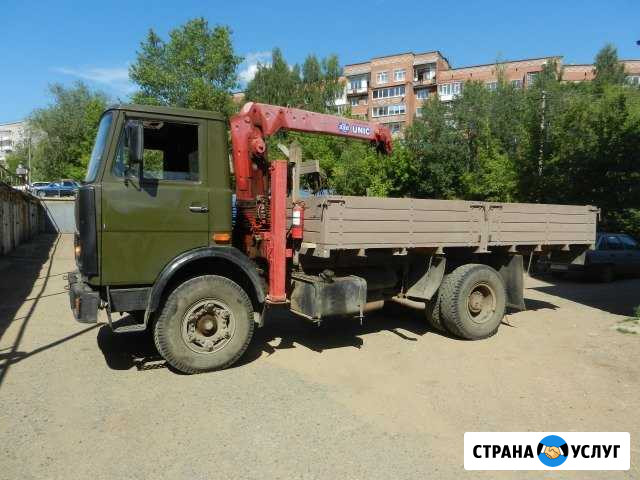 Услуги - Манипулятор Маз борт-7тн, стрела-3тн Воткинск - изображение 1
