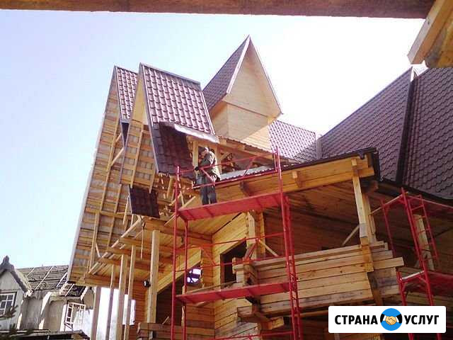 Кровля домов, зданий, дома с бруса и кирпича, обши Юрга - изображение 1