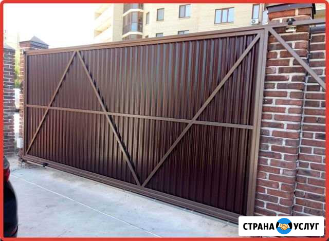 Откатные ворота от каркаса до монтажа Симферополь - изображение 1