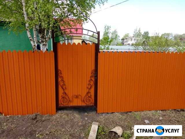 Заборы, ворота, калитки изготовление и установка Тверь - изображение 1