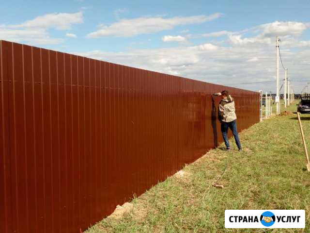Заборы из профнастила, Ворота откатные Кубинка - изображение 1