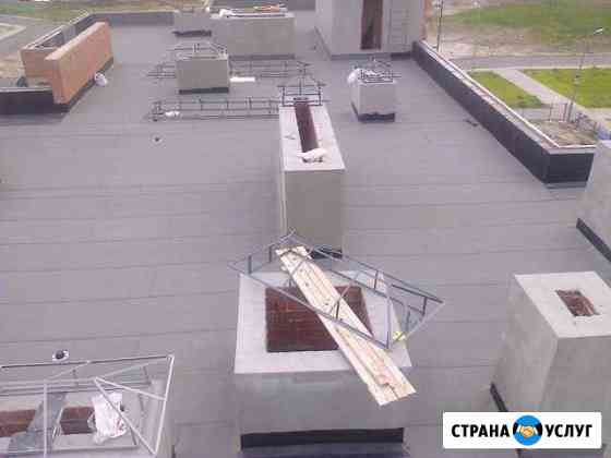 Ремонт мягкой наплавляемой кровли. Устранение прот Мурино