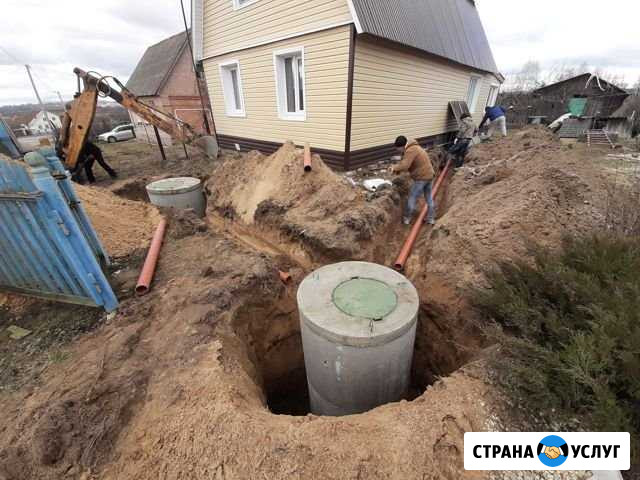 Канализация, септик из бетонных колец, сливная яма Рязань - изображение 1