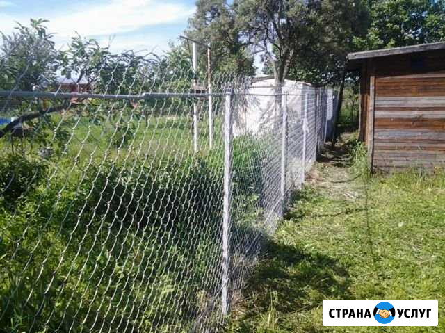 Забор из сетки рабица, под ключ Огаревка - изображение 1