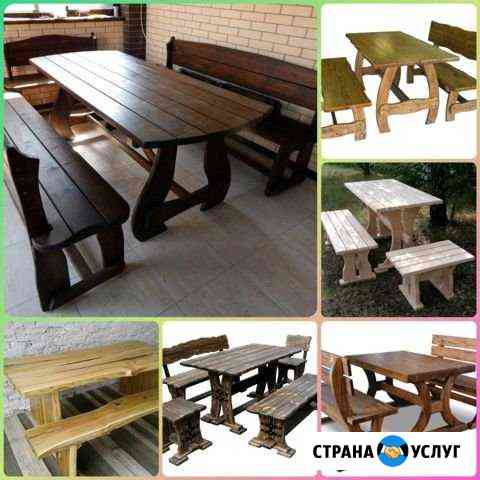 Деревянные столы, лавки, кровати.Ручная работа. До Рязань