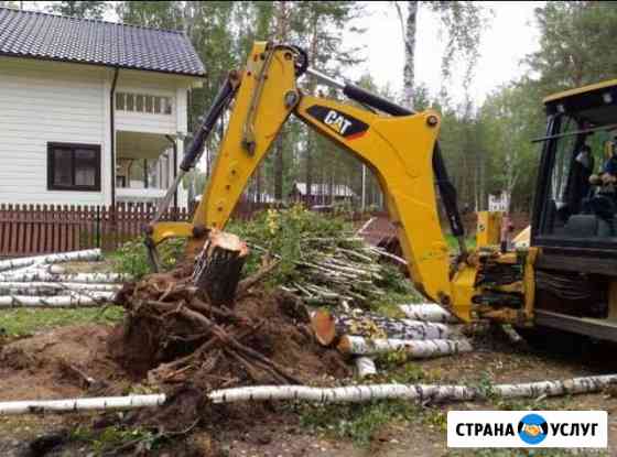 Выкарчевка старых пней и корней Курск