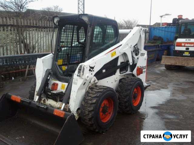 Аренда минипогрузчика Bobcat ковш,вилы, щетка Москва - изображение 1
