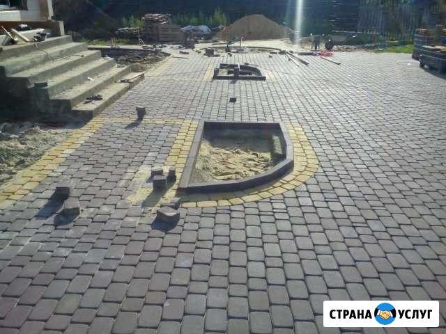 Укладка тротуарной плитки. бетонные работы. заливк Брянск - изображение 1