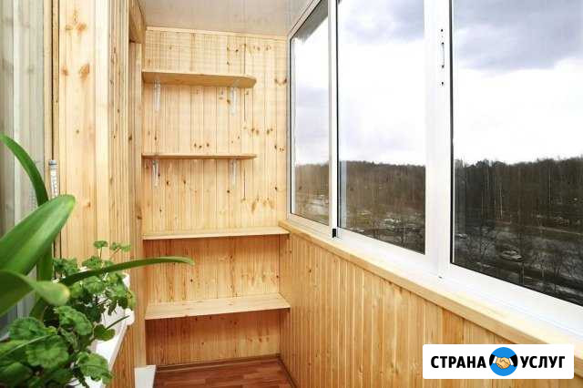 Отделка балконов, бань евровагонкой, пластиком Строитель - изображение 1