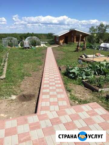 Укладка брусчатки,эко парковки, тратуарной плитки Чебоксары - изображение 1