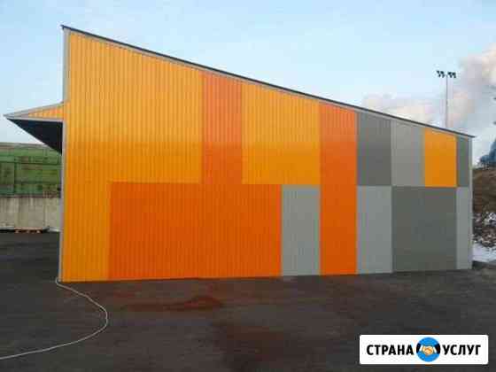 Строительство ангаров Куровское