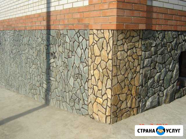 Облицовка камнем, сланец колотый, для ландшафта Бийск - изображение 1