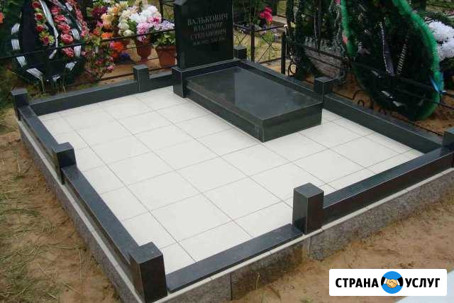 Установка памятников благоустройство захоронений Красноярск - изображение 1