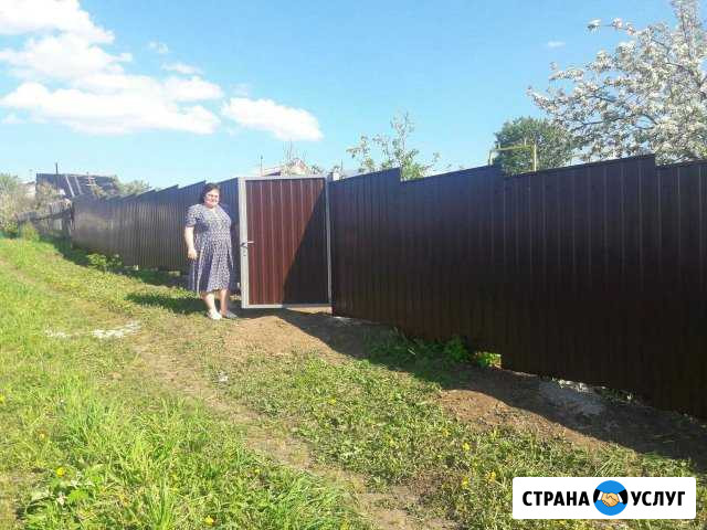 Забор из профнастила,установка ворот и калиток Красноярск - изображение 1