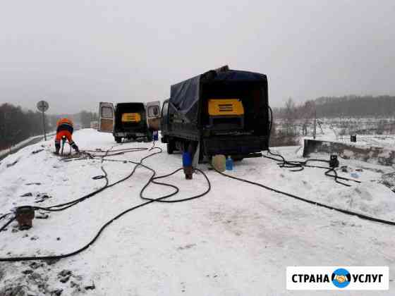 Услуги дизельного компрессора с отбойными молоткам Московский