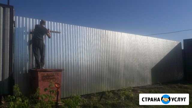 Монтаж забора из профлиста Старый Оскол - изображение 1