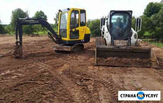 Услуги мини эксковатора и мини погрузчика Кенже