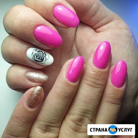 Маникюр с покрытием гель лак+укрепление Красноярск - изображение 1