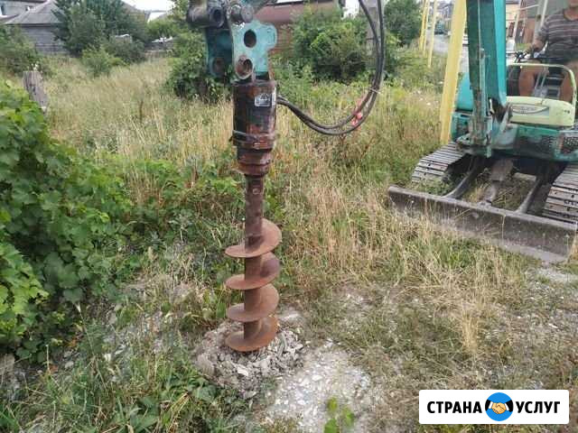 Ямы под столбы сваи фундамент ямобур Анапа - изображение 1