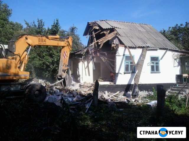 Слом старых хат, сараев (экскаватор) вывоз мусора Новопокровская - изображение 1