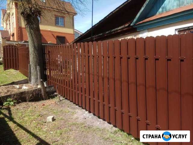 Забор из Профнастила Штакетника Сетка Рабица Ногинск - изображение 1