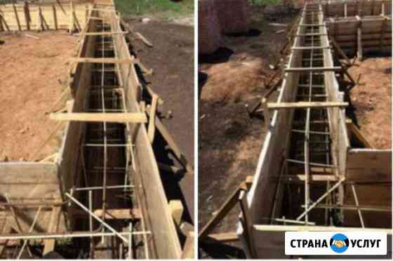 Бетонные Фундаментные Работы мало этажного дома Запрудня