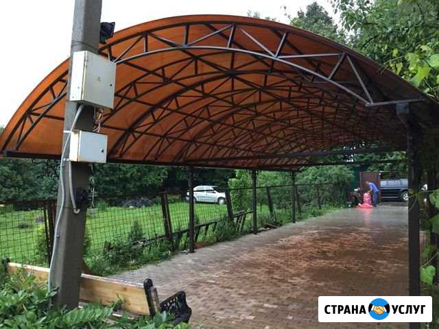 Навесы из поликарбоната и профнастила, беседки Домодедово - изображение 1