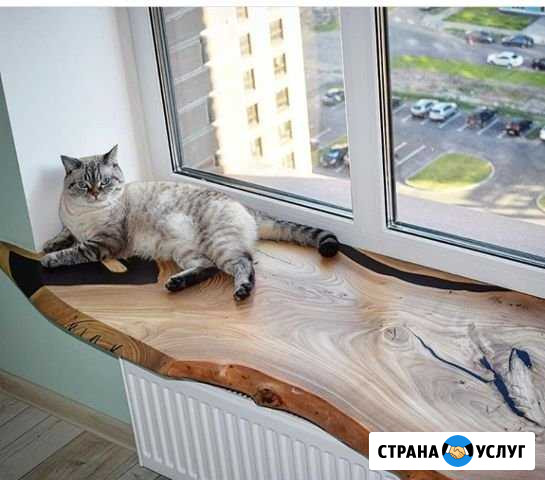 Подоконник из искусственного камня и дерева Тамбов - изображение 1