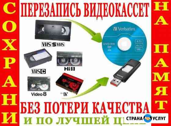 С видеокассет на DVD или флешку перепишу Пятигорск