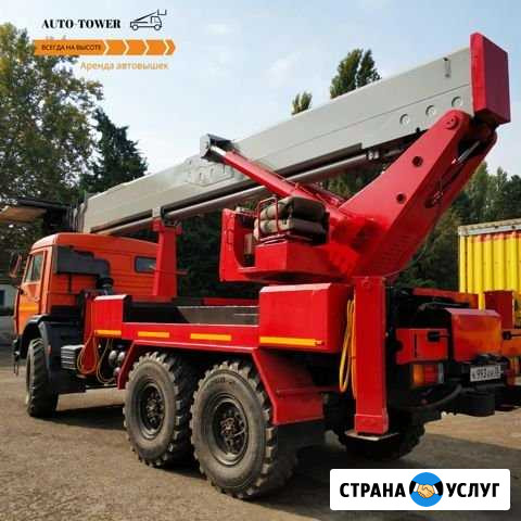Аренда (услуги) автовышки 12 - 45 метров, вездеход Краснодар - изображение 1