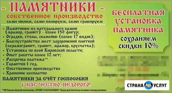 Памятники Киров