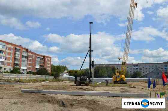 Забивка свай, сваебой - аренда, копер на колесах Серов