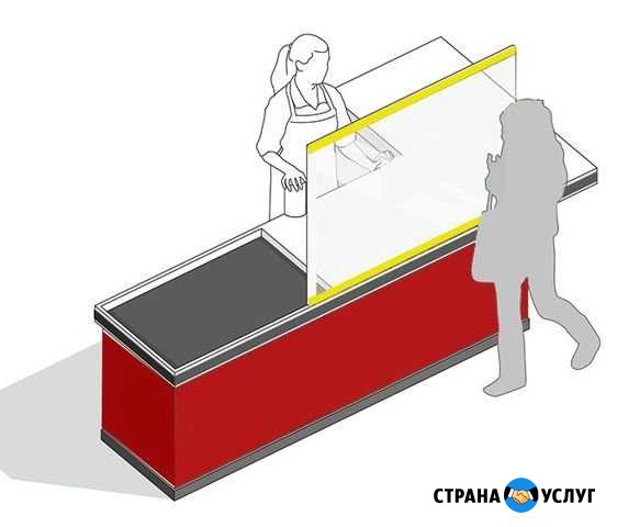 Защитный экран для кассовый зоны Астрахань - изображение 1