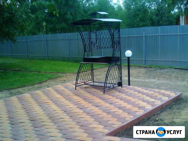 Площадка под мангал из тротуарной плитки Калининград - изображение 1