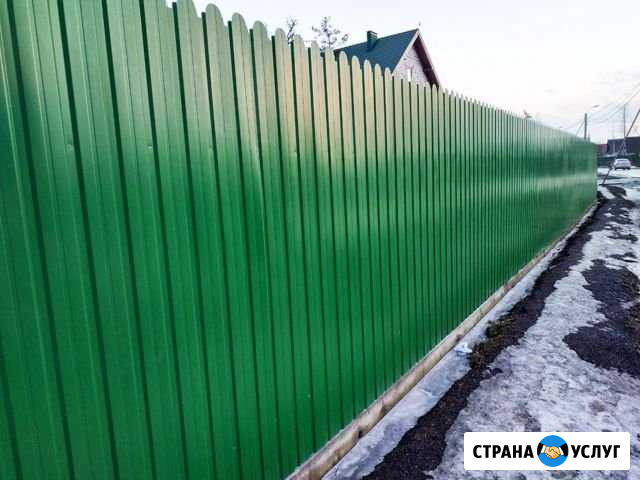 Заборы установка Брянск - изображение 1
