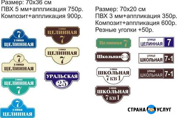 Изготовление адресных табличек Барнаул - изображение 1