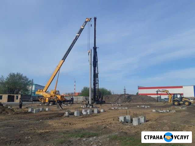 Забивка свай, буронабивных свай, бурение, шпунт Барнаул - изображение 1