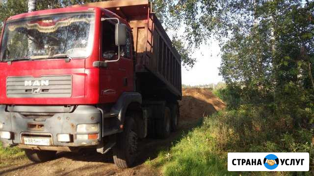 Самосвал Ман в аренду 19 куб песок щебень грунт Гатчина - изображение 1