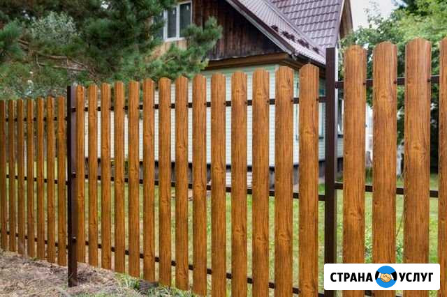 Забор из металлического евроштакетника Новосибирск - изображение 1