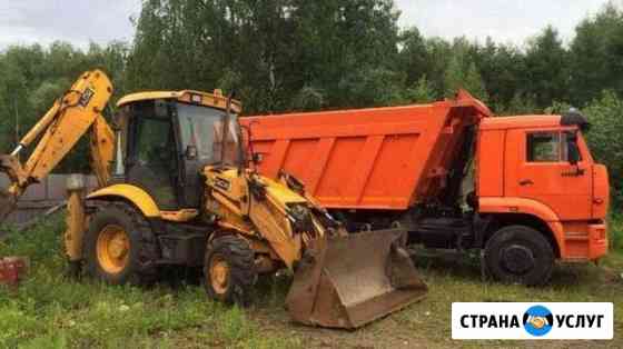 Услуги самосвала и экскаватора погрузчика JCB Астрахань