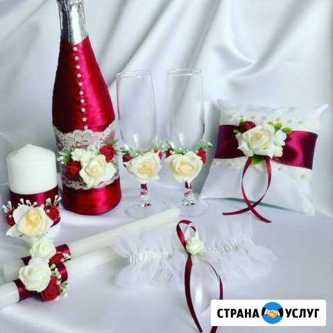 На заказ Свадебные бокалы, бутылки, подушечки, каз Курган - изображение 1