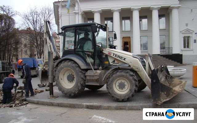Услуги экскаватора-погрузчика, ямобур, гидромолот Краснодар - изображение 1