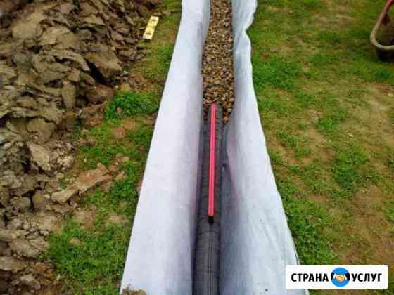 Дренаж участка, дренаж фундамента, водоотведение Рыбинск