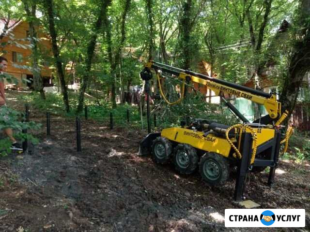 Сваи винтовые с монтажем бани, дама, дачи Краснодар - изображение 1