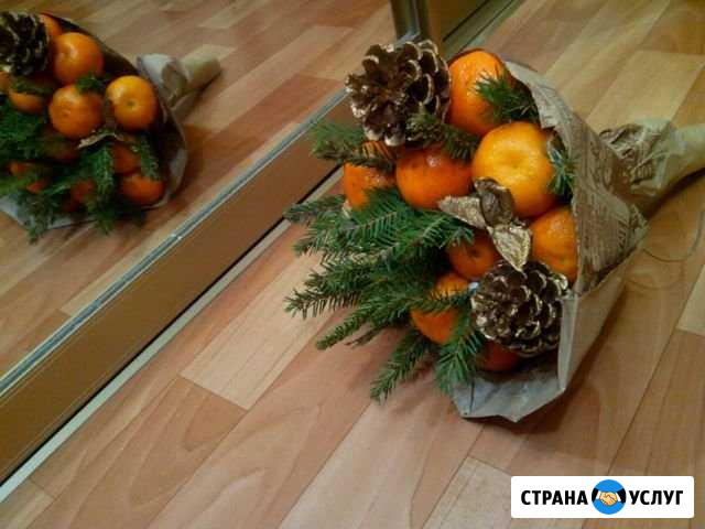 Съедобный букет из фруктов, сухофруктов, колбасы Нижнекамск - изображение 1