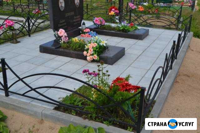 Благоустройство могил тротуарной плиткой Тамбов - изображение 1